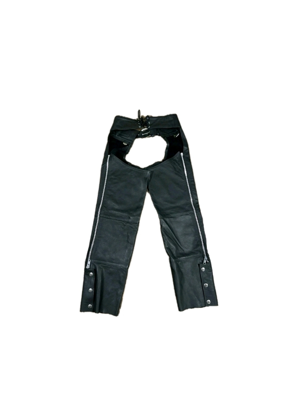 Harley-Davidson Black Leather Chaps Womens XL Made In USA